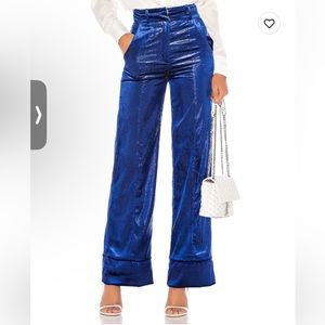 Royal Blue Velvet pants Lovers + Friends